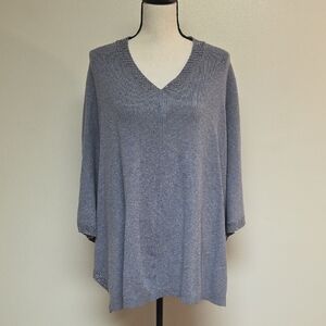 Oliver O. Gray V-Neck Knit Poncho Sweater #159